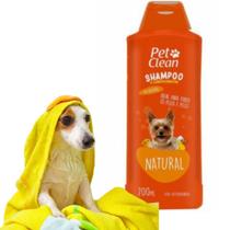 Shampoo Natural PetClean Banho e Tosa 700ml Cães Cachorros Gato Pet