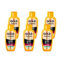 Shampoo Niely Gold Compridos + Forte Óleo de Rícino e D-Pantenol Revitalizante 275ml (Kit com 6)