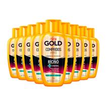 Shampoo Niely Gold Compridos + Forte Óleo de Rícino e D-Pantenol Revitalizante 275ml (Kit com 9)