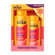 Shampoo Niely Gold Reconstrução Potente 275ml e Condicionador Niely Gold Reconstrução Potente 175ml