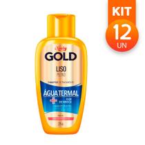 Shampoo Niely Gold Tratamento Liso Pleno Água Termal Flor de Hibisco 275ml (Kit com 12)