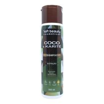 Shampoo Nutrição Umectação Coco E Karité Soft Beauty 300ml