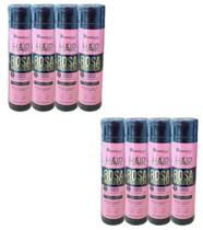 SHAMPOO NUTRITIVO RECONSTRUÇÃO ROSA MOSQUETA 300ml NATUFLORES Kit 8und