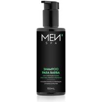 Shampoo Para Barba Hidratação Profunda Fortalecimento Aloe Vera Mentol Pantenol 150mL Menspa