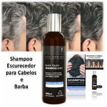 Shampoo Para Cabelo e Barba Escurecedor Vito Hominis Black Touch 250ml