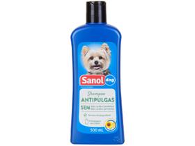 Shampoo para cães Anti pulgas SanolDog 500ml - Shampoo Elimina e previne pulgas em cachorro Shampoo para cães Anti pulgas SanolDog 500ml - Shampoo Elimina e previne pulgas em cachorro