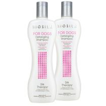 Shampoo para cães BioSilk Silk Therapy Detangling 355 ml, pacote com 2 unidades