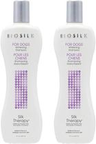 Shampoo para cães BioSilk Silk Therapy Whitening 360 ml, pacote com 2 Shampoo para cães BioSilk Silk Therapy Whitening 360 ml, pacote com 2