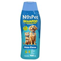 Shampoo Para Cães e Gatos Nospet 5Em1 Pelos Claros 700ml