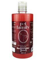 Shampoo Para Cães E Gatos Pet Family Restaurador 3Em1 500Ml
