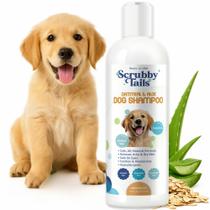 Shampoo para cães Scrubby Tails Organic Puppy Oatmeal 480 ml sem perfume Shampoo para cães Scrubby Tails Organic Puppy Oatmeal 480 ml sem perfume