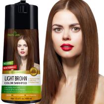 Shampoo para coloração de cabelo Herbishh Enriched Dye Formula Marrom claro
