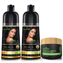 Shampoo para coloração de cabelo Herbishh, pacote combinado, 500 ml x 2 ou mais, máscara de argão