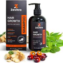Shampoo para crescimento capilar Zevitra com infusão de biotina 300 mL com melaleuca