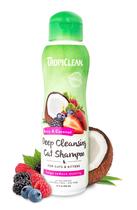 Shampoo para gatos TropicClean de limpeza profunda de frutas vermelhas e coco 355 ml