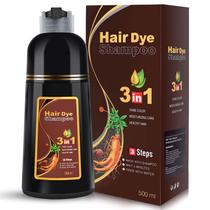 Shampoo para tintura de cabelo IIIMEIDU 3 em 1 Borgonha, 500 ml, cobertura cinza