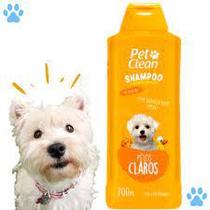 Shampoo pelôs claros Pet Clean 700ml Cães e Gatos