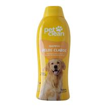 Shampoo Pelos Claros PetClean Banho e Tosa 700ml Cães Cachorros Gato Pet