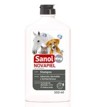 Shampoo Peróxido de Benzoila para Cachorro, Gato, Cavalo, Bactericida Seborreico Novapiel Sano 500ml