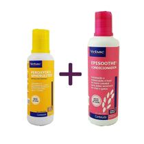 Shampoo Peroxydex 125ml + Episoothe Condicionador 250ml Virbac Cães e Gatos