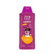 Shampoo Pet Clean 5 em 1 Cães e Gatos Frasco 700ml
