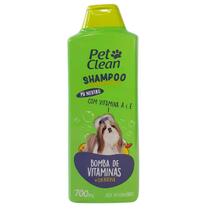 Shampoo Pet Clean 700ml Bomba de Vitaminas pH Neutro para Cães Hidratação e Brilho Shampoo Pet Clean 700ml Bomba de Vitaminas pH Neutro para Cães Hidratação e Brilho