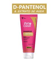 Shampoo Pet Clean D-Pantenol e Extrato de Aveia para Cães e Gatos 400ml