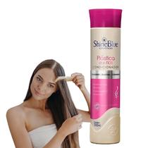 Shampoo Plastica dos Fios Com Colageno Brilho Intenso Reposição de Massa Fortalecimento e Maciez 300mL