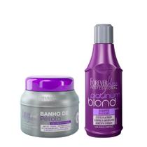 Shampoo Platinum Blond 300ml + Banho Pérola Desamarelador 250g