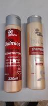 Shampoo Pós Química Restauração Bio Therapy pH 5,0 Sem Sal e Máscara Pós Química pH 4,0 Bio Therapy Restauração e Nutrição Girass