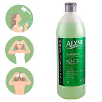 Shampoo Profissional Alyne Mentol Refrescante Antirresíduos Sem Parabeno 1L
