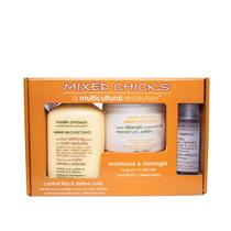 Shampoo Quad Pack Mixed Chicks 300 ml, condicionador profundo e sem enxágue 250 ml, seda para cabelo 50 ml Shampoo Quad Pack Mixed Chicks 300 ml, condicionador profundo e sem enxágue 250 ml, seda para cabelo 50 ml