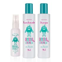 Shampoo + Recondicionador + Spray Arruda E Citronela Contra Piolhos e Lêndeas - Abelha Rainha