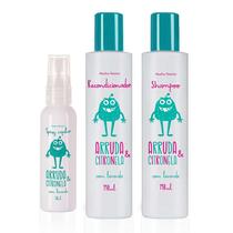 Shampoo + Recondicionador + Spray Arruda E Citronela Contra Piolhos e Lêndeas