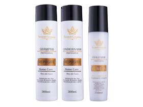 Shampoo Reposite 300ml + Condicionador Reposite 300ml + Leave-In Finalizador 250ml Shampoo Reposite 300ml + Condicionador Reposite 300ml + Leave-In Finalizador 250ml