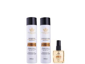 Shampoo Reposite 300ml + Condicionador Reposite 300ml + Óleo Reparador de Pontas 30ml