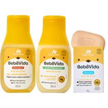 Shampoo+Sabonete Vegetal+Hidratante Leite De Arroz Bebe Vida - Davene