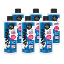 Shampoo Salon Line S.O.S Bomba Original com Whey Protein Vitamina A D-Pantenol 500ml (Kit com 6)