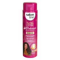 Shampoo Salon Line SOS Cachos + Poderosos 300ml Resistência Limpeza Super Hidratante Brilho Extremo Ondulados a Crespos