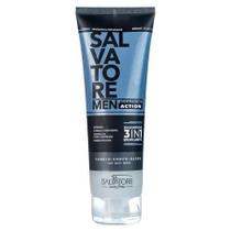 Shampoo Salvatore MEN 3IN1 250ml Cabelo, Barba e Corpo Controle de Oleosidade e Queda