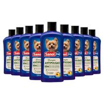 Shampoo Sanol Dog Anti Pulgas Girassol e Ylang Ylang Para Cães 500ml (Kit com 9)