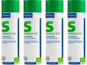 Shampoo Sebolytic Spherulites 250ml Nova Fórmula - Virbac - 4 Unidades
