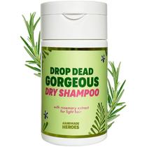 Shampoo seco Heroes feito à mão com óleo de alecrim para o crescimento do cabelo com aparência mais saudável, volumizando o cabelo, sem aerossol, Drop Dead, lindo shampoo seco Rosemary, 1,8 onças (leve a médio, 1 unidade)