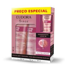 Shampoo Siàge Nutri Rosé 250ml + Condicionador 125ml e Leave-in 30ml