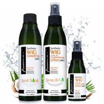 Shampoo sintético para perucas e conjunto de spray condicionador Leave-in Shampoo sintético para perucas e conjunto de spray condicionador Leave-in
