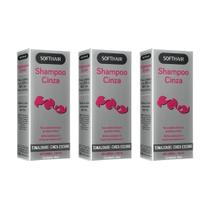 Shampoo Soft Hair 60Ml Cinza Escuro 20% À 50% - Kit Com 3Un