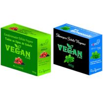 Shampoo Sólido hortelã + Condicionador Solido Frutas Vermelhas Vegan Line- - La Femme