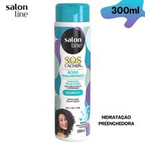Shampoo SOS Cachos Ácido Hialurônico Hidratação De Restauração Capilar 300ml Salon Line
