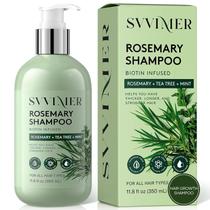 Shampoo Svvimer Rosemary para Crescimento Capilar - 350ml com Biotina e Melaleuca