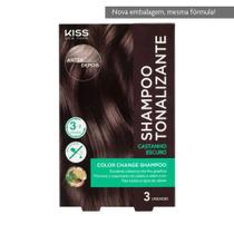 Shampoo Tonalizante Color Change Castanho Escuro - Kiss New York Shampoo Tonalizante Color Change Castanho Escuro - Kiss New York